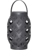 STAR Trading LED Outdoor-Laterne ,Flame Lantern, Batterie und Timer, grau, 23cm, Ø