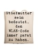 Mr. & Mrs. Panda Tragetasche Stiefmutter Heldin mit Spruch in Creme
