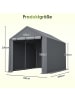 ABRIHOME Gerätehaus in Dunkelgrau 296x190x200 cm für Fahrrad Werkzeug Garten
