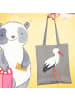 Mr. & Mrs. Panda Tasche Storch ohne Spruch in Light Grey