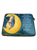 Mr. & Mrs. Panda Laptop Tasche Pinguin Mond Design mit Spruch in Weiß