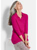 GOLDNER Kurzgröße:  Tunikashirt Elegantes Blusenshirt mit Biesen in pink