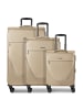 Stratic taska 4 Rollen Kofferset 3-teilig mit Dehnfalte taupe