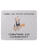 Mr. & Mrs. Panda Mouse Pad Zimmermann Leidenschaft mit Spruch in Grau Pastell