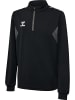 Hummel Sweatshirt Mit Kurzem Reißverschluss Hmlauthentic Half Zip Sweat Kids in BLACK