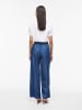 Vila Wide Leg Hose in Dark Blue Denim