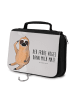 Mr. & Mrs. Panda Toilettentasche Faultier Vogel mit Spruch in Grau Pastell