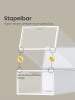 SONGMICS 18er-Set: Schuhbox Dennys in Transparent-Weiß - (B)23 x (H)14.5 x (T)33.2 cm