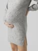 mama licious Strickkleid in Light Grey Melange