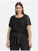 SAMOON Bluse Kurzarm in Black