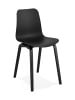 KADIMA DESIGN Retro Designstuhl Holz Kunststoff | Modern Zeitlos in Schwarz