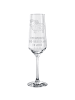 Mr. & Mrs. Panda Sektglas Sternzeichen Widder mit Spruch in Transparent