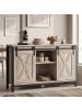 VASAGLE Sideboard Daxton in Greige-Schwarz - (B)33 x (H)80 x (T)100 cm