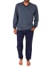NORMANN Langarm Schlafanzug Bündchen Pyjama - 77851 in grün
