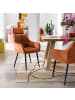 home24 Armlehnenstuhl Sened 2er-Set in Lachs