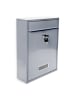 Briefkasten in Silber - (B)35 x (H)26,5 x (T)8,5 cm