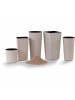 Siena Garden Pflanzgefäß LOCON GROOVE 25 cm Ø 25x46,5 cm in Creme/Schwarz in Creme/Schwarz