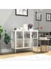 VCM  Stahl Glas Vitrine Sideboard Kommode Floka L in Weiß