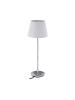 relaxdays Tischlampe in Weiß/ Silber - (H)47 x Ø 17 cm