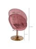 KADIMA DESIGN Chesterfield-Loungesessel mit 360° Drehfunktion, Samtbezug, 67x80-100x62 cm in Rosa