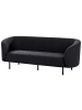 Beliani 3-Sitzer Sofa LOEN in Schwarz - (W) 200 x (H) 79 x (L) 70 cm