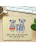Mr. & Mrs. Panda Mouse Pad Koala Familie mit Spruch in Gelb Pastell