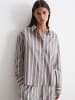 Marc O'Polo Sleepshirt Mix & Match Woven in castlerock stripe