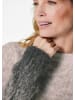 GOLDNER Strickpullover in anthrazit / gemustert