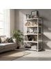 relaxdays Schwerlastregal in Weiß/ Braun - (B)60 x (H)180 x (T)30 cm