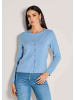 MADELEINE Basic Strickjacke mit Halbarmpullover in rauchblau / melange
