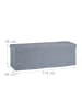 relaxdays Faltbare Sitzbank in Dunkelgrau - (B)114 x (H)38 x (T)38 cm