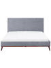 Beliani Doppelbett BAYONNE in Grau/Braun - (W) 191 x (H) 121 x (L) 212 cm