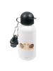 Mr. & Mrs. Panda Kindertrinkflasche Schnecken Liebe ohne Spruch in Weiß