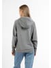 DreiMaster Damen Kapuzenpullover in Grau Melange