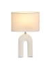 Pauleen Glow of Purity Tischleuchte max20W E14 Weiß/Beige 230V Stoff/Keramik