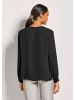 MADELEINE Leichte Rundhals-Bluse in schwarz