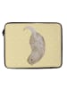 Mr. & Mrs. Panda Laptop Sleeve Otter Kopfüber ohne Spruch in Gelb Pastell