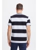 FQ1924 T-Shirt FQTom SS stripe tee w logo print in Blau