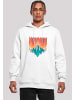 F4NT4STIC Hoodie Berg Sonnenuntergang Geometrisch in weiß