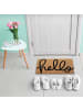 relaxdays Fußmatte "Hello" in Natur/ Schwarz - (B)60 x (T)40 cm