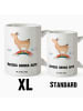 Mr. & Mrs. Panda Tasse Lama Regenbogen mit Spruch in Weiß