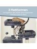 Feandrea Katzenbaum Clawfy in Rauchgrau - (B)48.5 x (H)203.5 x (T)59 cm