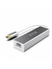 Inca INCA USB-C HUB Type-C-Hub X4: USB 3.0, Ethernet RJ45 Multiplexer in Silber