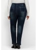 sheego Gerade Jeans in dark blue Denim