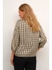Kaffe Kurzarm-Bluse KAanna Regular fit in Black / Ermine Scale