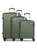 Check.In Paradise 2.0 4 Rollen Kofferset 3-teilig mit Dehnfalte olive