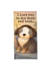 Mr. & Mrs. Panda Badhandtuch Hund Entspannen Design mit Spruch in Grau Pastell