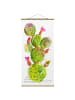WALLART Stoffbild mit Posterleisten - Kaktus mit Bibelvers III in Grün
