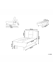 Beliani Sofaelement ALSTEN in Grau/Braun - (W) 75 x (H) 41 x (L) 161 cm