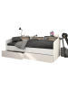 58 aufm Kessel STAURAUMBETT Paca 4 90x200 Holznachbildung Weiß/Eiche